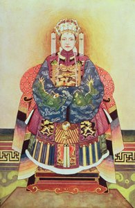 Porträt von Tzu Hsi, der Kaiserinwitwe (1835-1908)