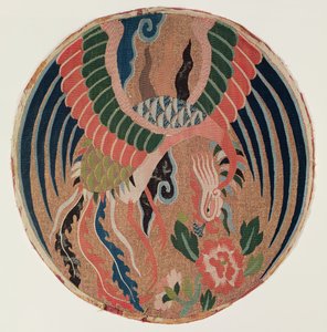 Rundel mit Feng-Huang und Baum-Pfingstrose von Chinese School