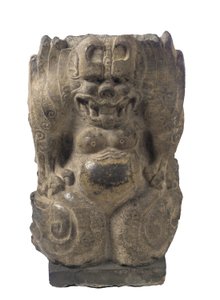 Hockender Wächterdämon, Provinz Hebei, Periode der Teilung, 550-577 von Chinese School