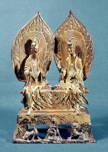 Die Buddhas Prabhutaratna und Sakyamuni, aus der Provinz Hebei, Nord-Wei-Dynastie, 518 n. Chr.