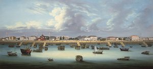 Ansicht des Bunds in Shanghai, ca. 1855 von Chinese School