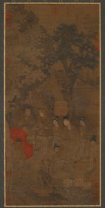Xin Pi zieht am Kaisergewand, Yuan- oder frühe Ming-Dynastie