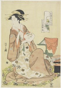Hinazuru vom Chojiya-Haus, ca. 1794-1795 von Chobunsai Eishi