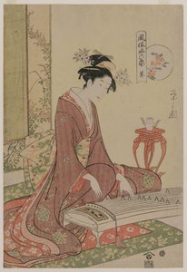 Koto aus der Serie Die sechs Künste in modischer Gestalt von Chobunsai Eishi