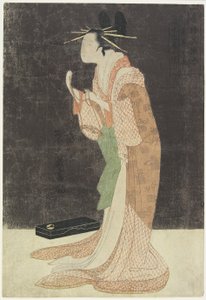 Misayama vom Cho_jiya-Haus geht ins Bett, ca. 1796-1797 von Chobunsai Eishi