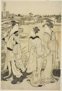 Ono no Komachi im Seki-Tempel, aus der Serie Die modischen sieben Komachi