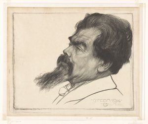 Porträt von Jan Toorop von Chris Lebeau (signed by artist)