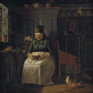 Weihnachtsmorgen in einem Bauernhaus
