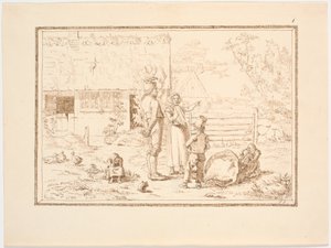 Illustration zum Märchen "Der Bergmann und das Gewitter" von Christen Dalsgaard