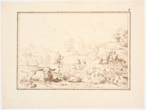 Illustration zum Märchen "Der Bergmann und das Gewitter"