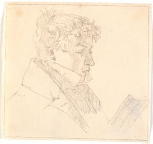 Lesender junger Mann, des Künstlers ältester Bruder, Pastor Carl Adolf Købke (1804-1840)?