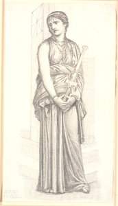 Medea mit Schwert in der Hand, ganze Figur von Christen Købke