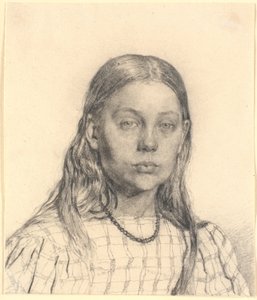 Junges Mädchen. Brustbild von Christen Købke