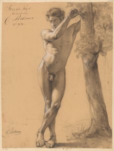 Stehender männlicher Akt, von vorne gesehen (2. Preis 1820)
