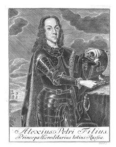 Porträt von Zarewitsch Alexei Petrowitsch von Russland 1690-1718, ca. 1730 von Christian Albrecht Wortmann