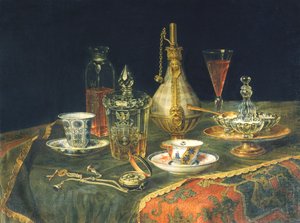 Böhmische Gläser, Tassen und eine Uhr von Christian Berentz