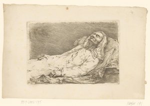 Porträt von Christian Bernhard Rode auf seinem Sterbebett