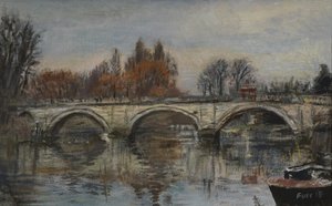 Ewiger Herbst, Rote Blätter - Richmond Bridge von Christian Furr