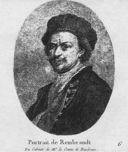 Porträt von Rembrandt - Aus dem Kabinett von Herrn Graf de Baudouin, ca. 1770 von Christian Gottfried Schultze