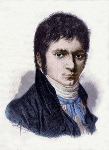 Ludwig van Beethoven (1770-1827), deutscher Musiker, im Jahr 1802. Gravur von Morel nach einer Miniatur von Horneman von Christian Hornemann