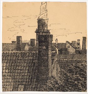 Aussicht über Dächer zur Erlöserkirche von Christian Kongstad Petersen
