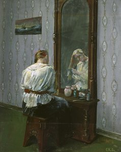 Vor dem Spiegel von Christian Krohg