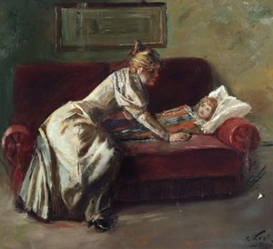 Das kranke Kind von Christian Krohg