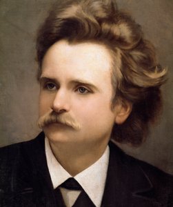 Porträt des norwegischen Komponisten Edvard Hagerup Grieg (1843-1907) (Detail). Gemälde von C.M. Ross (19. Jahrhundert). Neapel, Conservatorio di Musica San Pietro a Majella