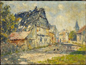 Dorfstraße in Ehringsdorf bei Weimar von Christian Rohlfs