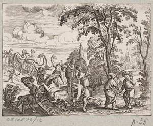 Illustration zu Adam Olearius, „Persianischer Rosenthal von einem sinnreichen Poeten Schich Saadi [...]“, Schleswig 1660 von Christian Rothgiesser