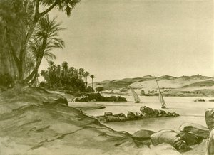 Feluccas auf dem Nil, Ägypten, 1898 von Christian Wilhelm Allers