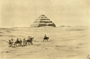 Pyramide von Djoser in Saqqara, nahe Kairo, Ägypten von Christian Wilhelm Allers