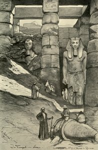 Statuen im Luxor-Tempel, Ägypten, 1898