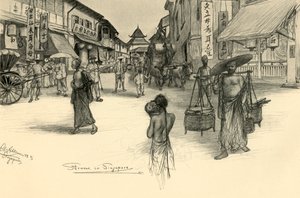 Straßenszene, Singapur von Christian Wilhelm Allers