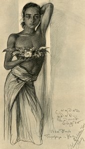 Ukku Banda, junger Mann in einem Tempel, Kandy, Ceylon, 1898