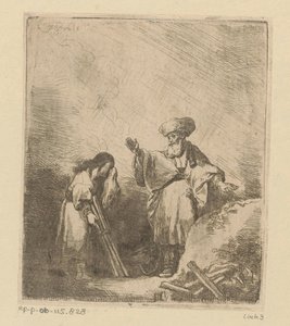 Abraham spricht zu Isaak vor dem Opfer von Christian Wilhelm Ernst Dietrich