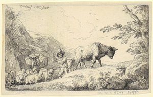 Landschaft mit dem Heiligen Franziskus von Christian Wilhelm Ernst Dietrich