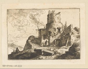 Landschaft mit Aussichtsturm von Christian Wilhelm Ernst Dietrich