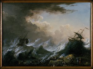 Seesturm und Schiffswrack