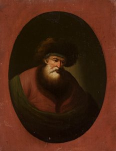 Alter Mann mit grünem Stoff von Christian Wilhelm Ernst Dietrich
