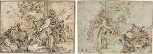 Die Kreuzabnahme (recto) und (verso) von Christian Wink