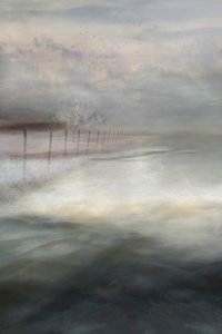 Neblige Winterlandschaft