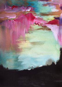 Abstrakter Farbfluss von Christine Lindstrom