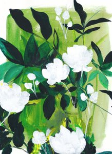 Üppige weiße Blüten von Christine Lindstrom