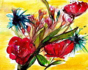 Lebhaftes Blumenbouquet