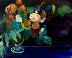 Lebendiges Blumenstillleben von Christine Lindstrom
