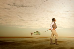 Flieger führt Fische