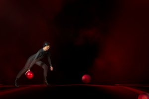 Futuristischer roter Ball
