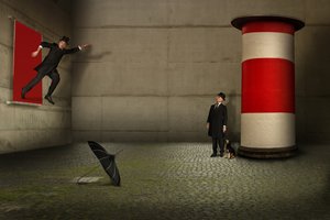 Rote Tür Flucht