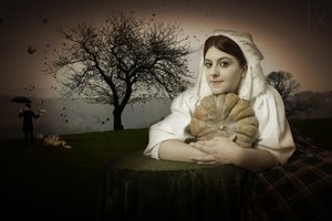 Verspielte Erntefrau